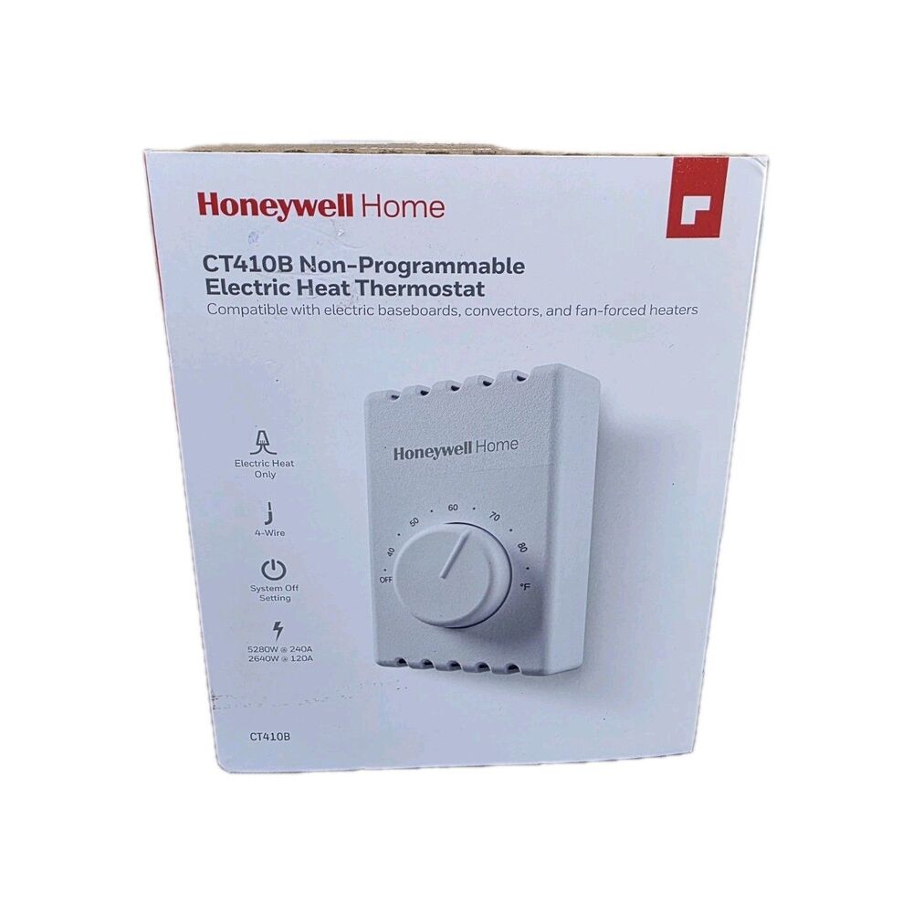 CT410B Manual 4 Wire Premium Baseboard/Line Volt Thermostat CT410B1017